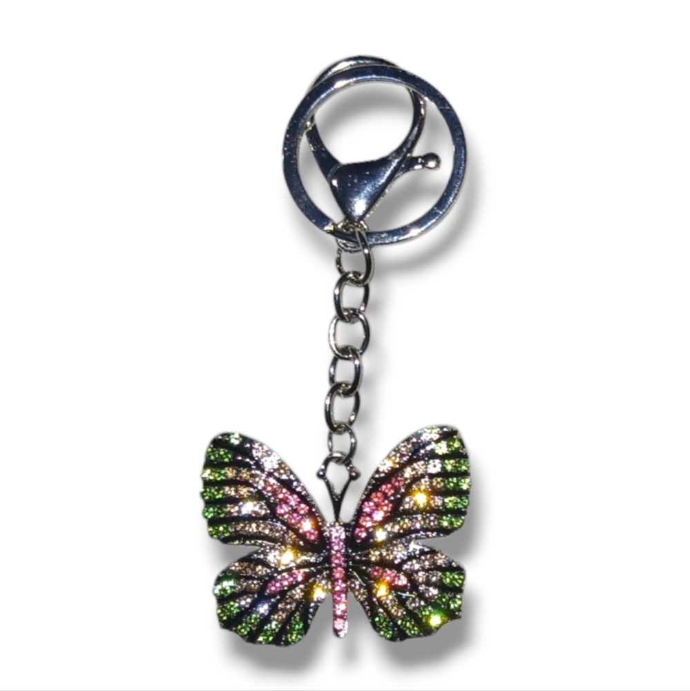 Elegant Butterfly Bag Charm Keychain